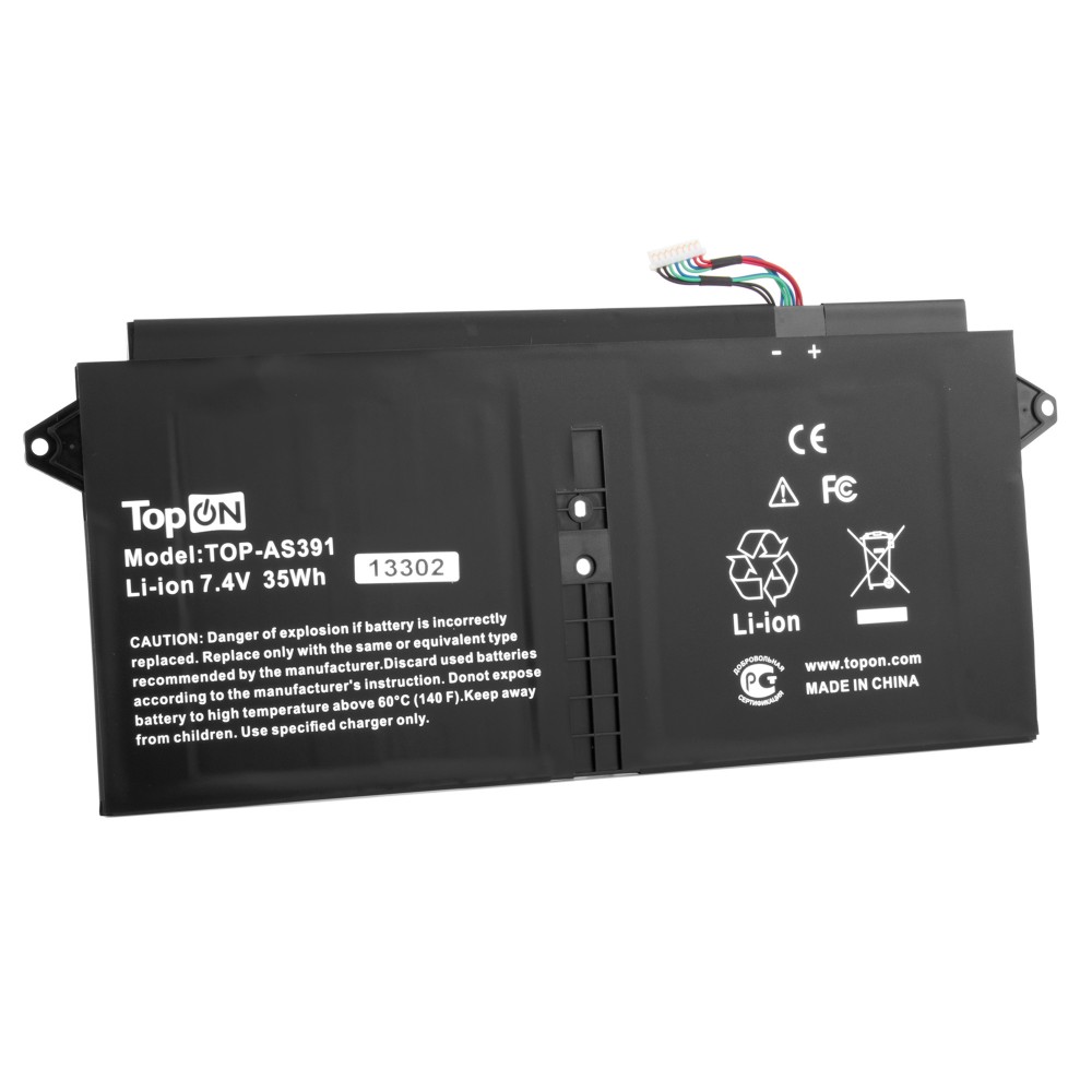 TopON TOP-AS391 Аккумулятор для ноутбука Acer Aspire S7-391. 7.4V 4680mAh  35Wh. PN: AP12F3J