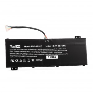 Аккумулятор для ноутбука Acer AN517 15.4V 3733mAh PN: AP18E8M